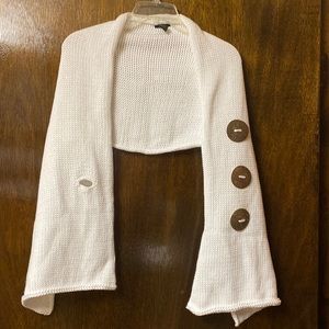 Pure Handknit white scarf/shawl